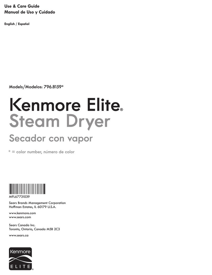 Kenmore 796.8159 series User manual