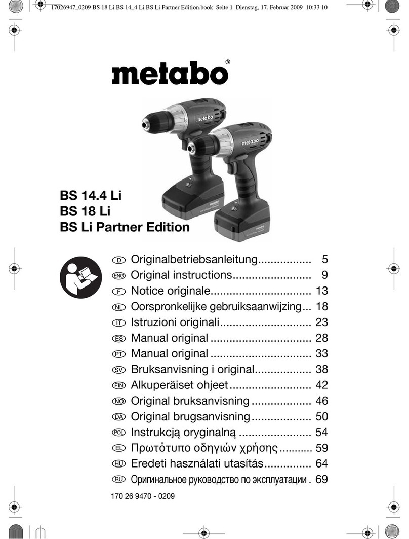 Metabo BS 14.4 Li User manual
