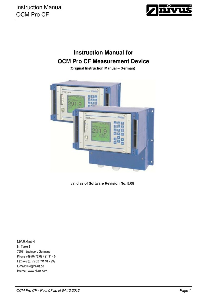 Nivus OCM PRO CF instruction manual