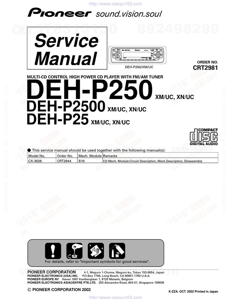 Pioneer DEH-P250 User manual