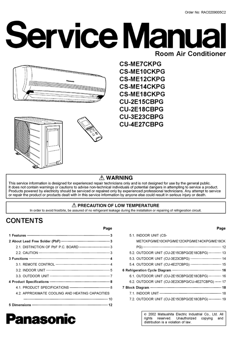 Panasonic CS-ME7CKPG Service manual Panasonic CS-ME7CKPG Service manual