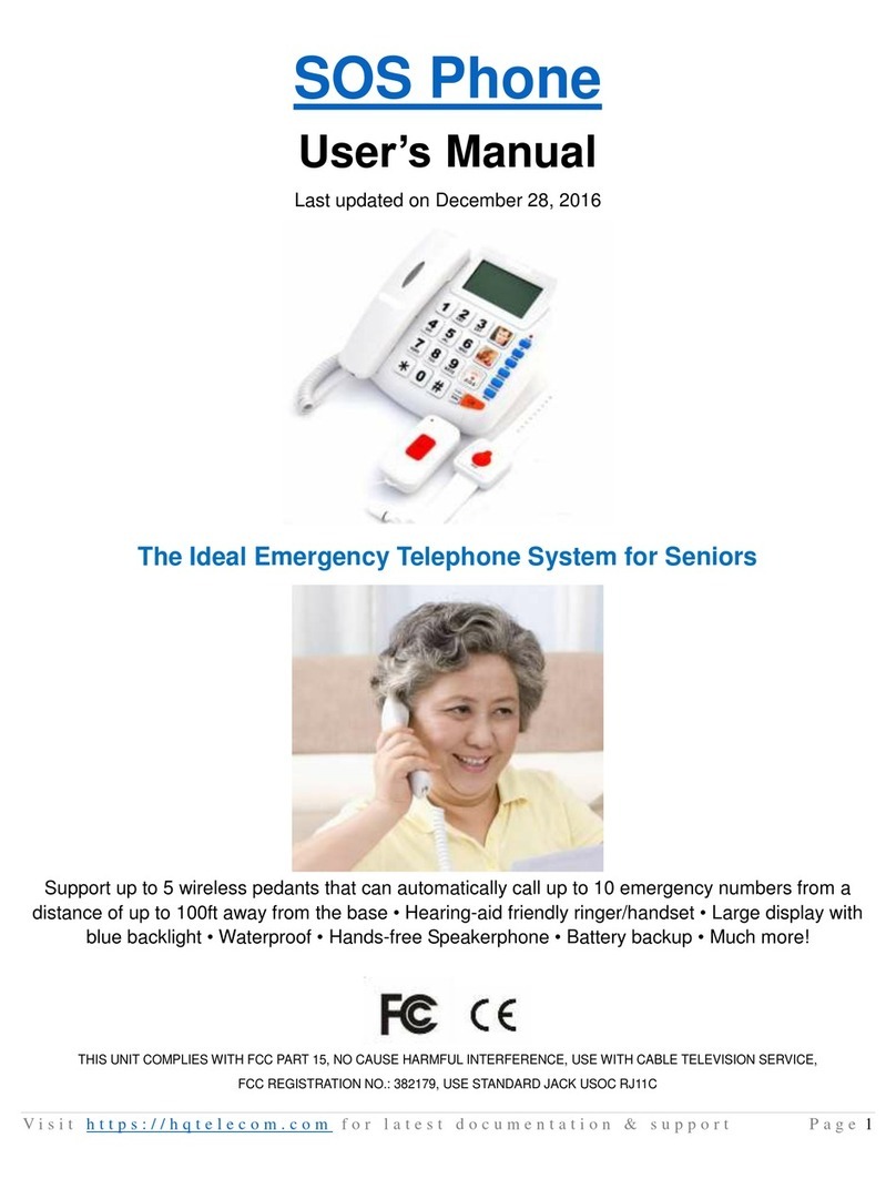 hq telecom HiQ-SOS3 user manual