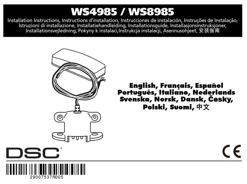 DSC WS4985 installation instructions