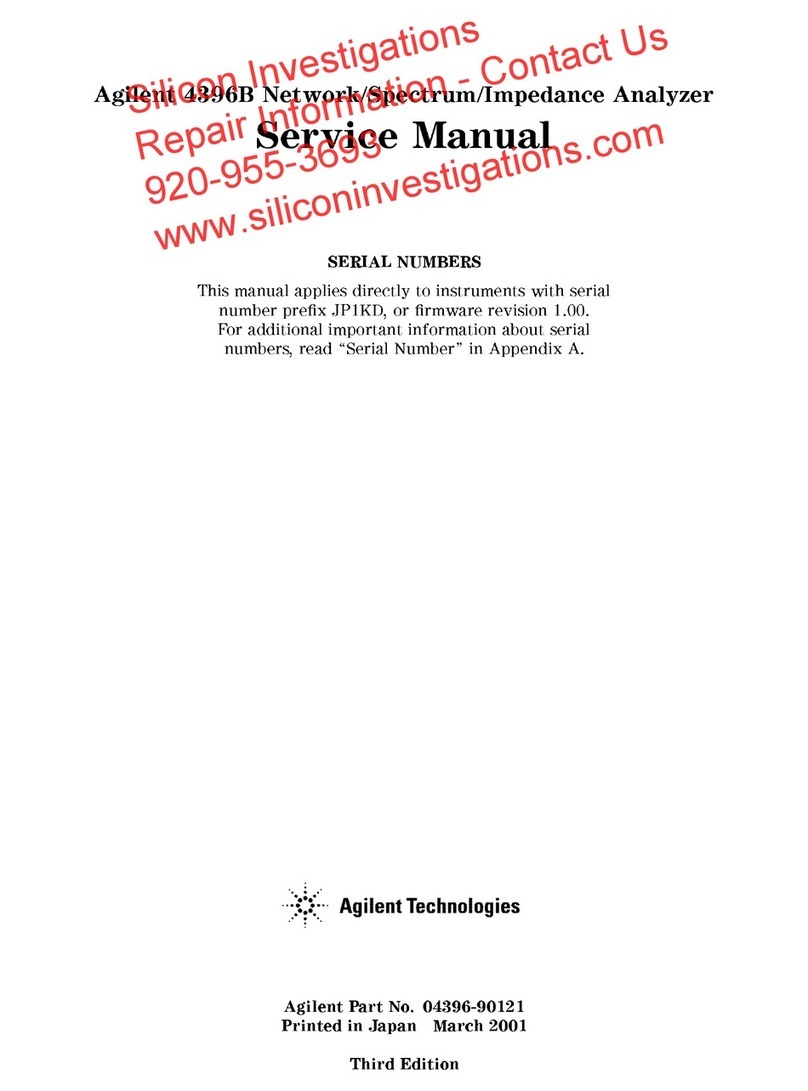 Agilent Technologies Agilent 4396B User manual Agilent Technologies Agilent 4396B User manual