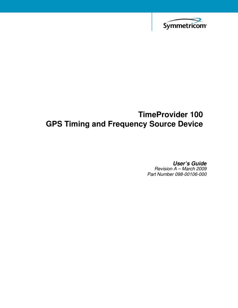 Symmetricom TimeProvider 100 User manual