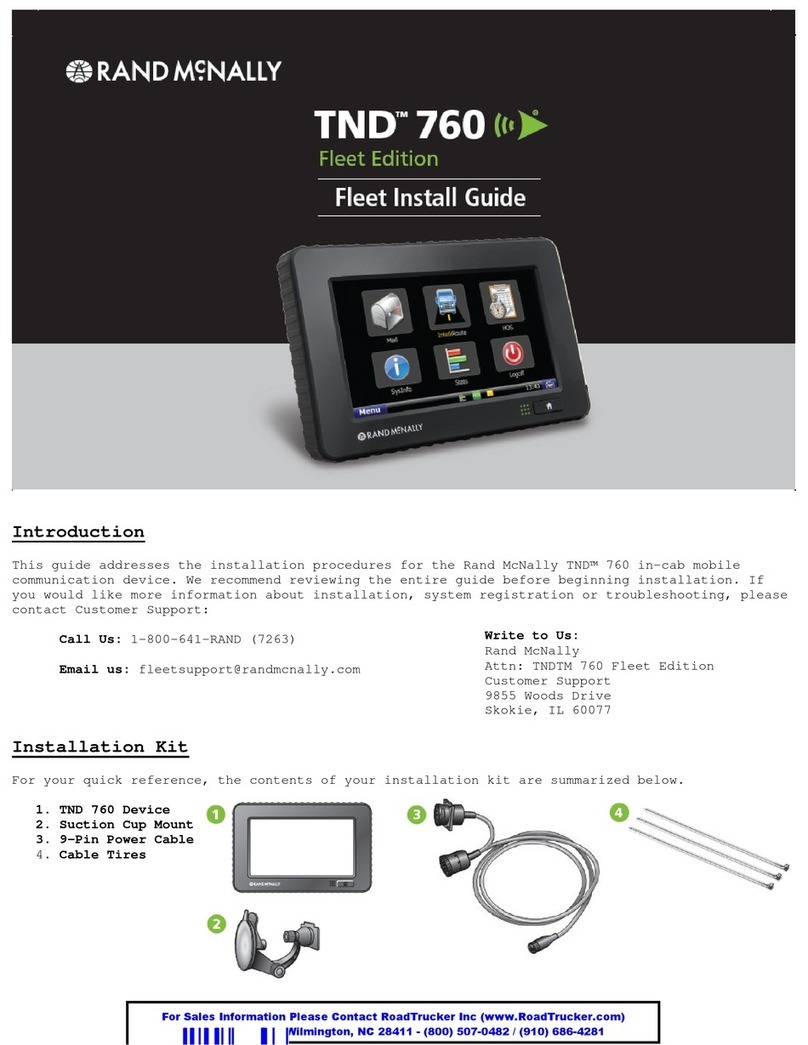 Rand McNally tnd 760 User manual
