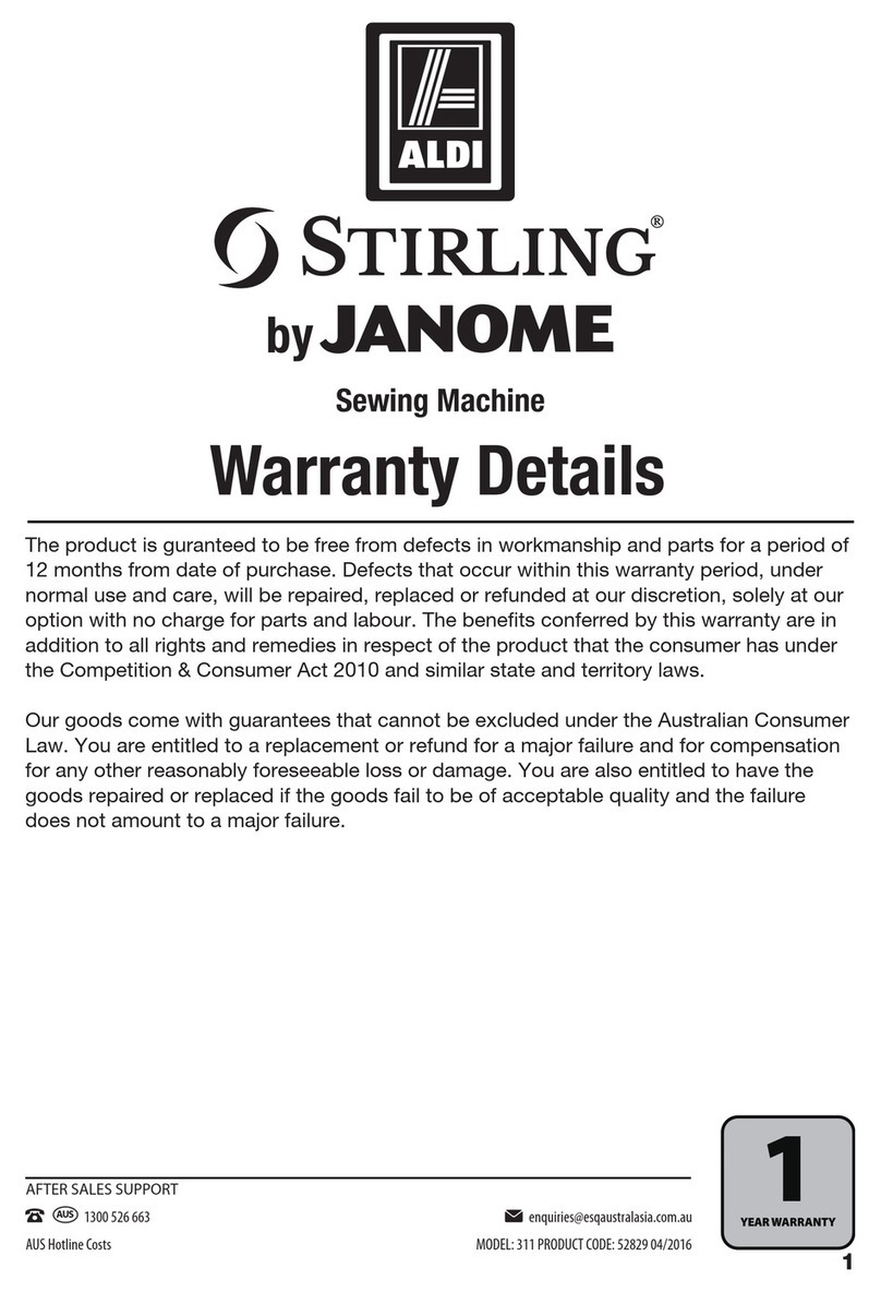 Janome stirling User manual Janome stirling User manual