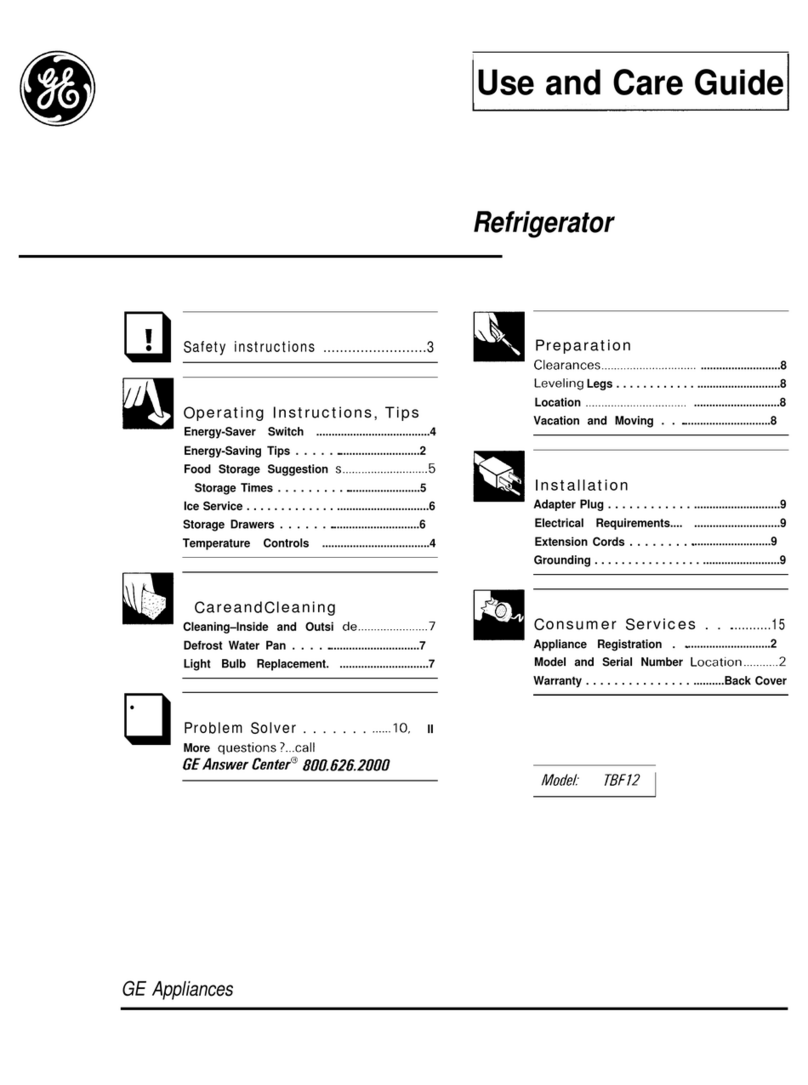 GE TBF72 User manual