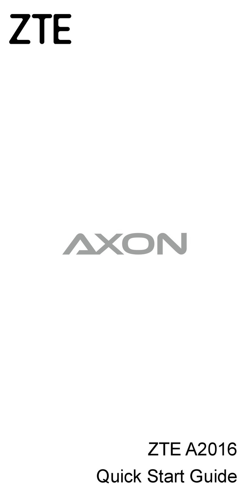 Zte Axon User manual