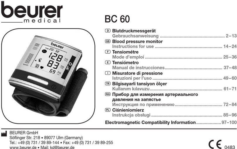 Beurer BC 60 User manual Beurer BC 60 User manual