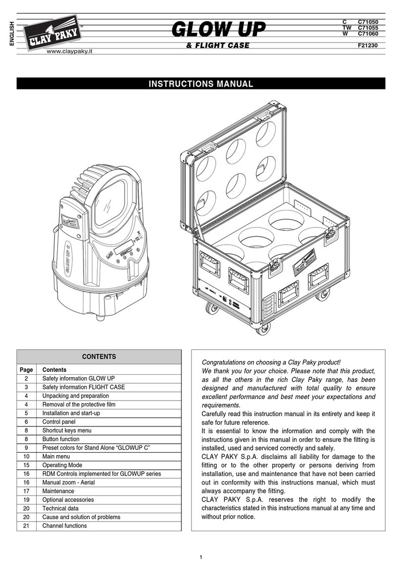 Claypaky C C71050 instruction manual