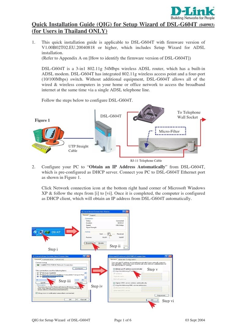 D-Link DSL-G604T User manual