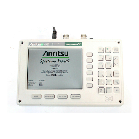 Anritsu Spectrum Master MS2711D User manual Anritsu Spectrum Master MS2711D User manual