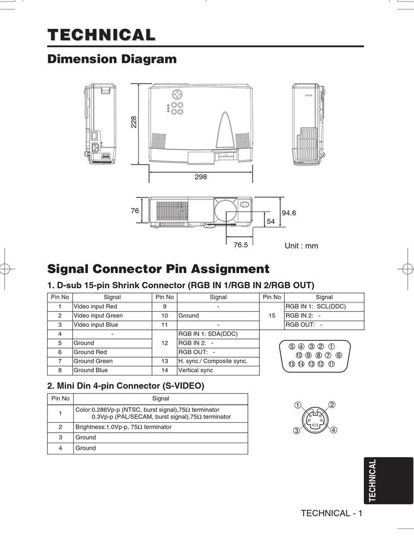 3M Multimedia Projector MP8749 User manual