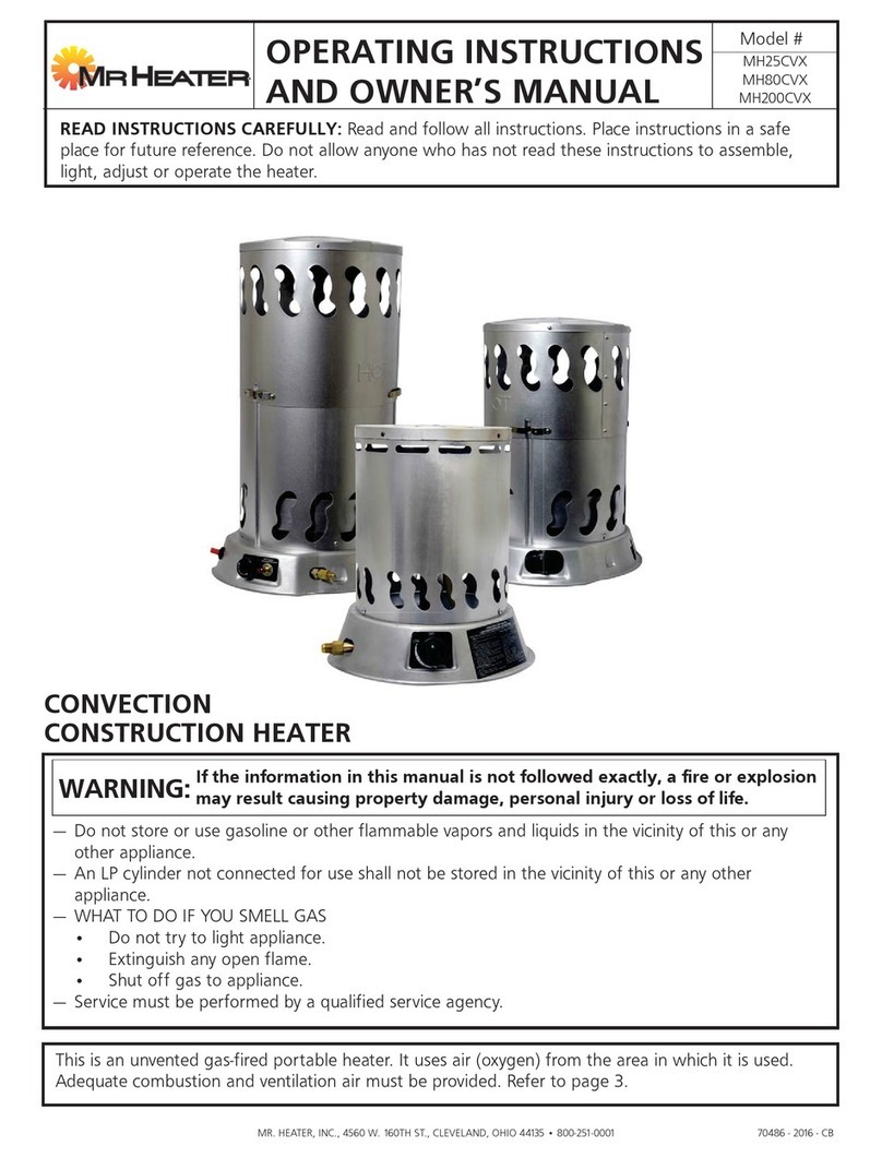MrHeater MH25CVX Operating instructions and owner's manual