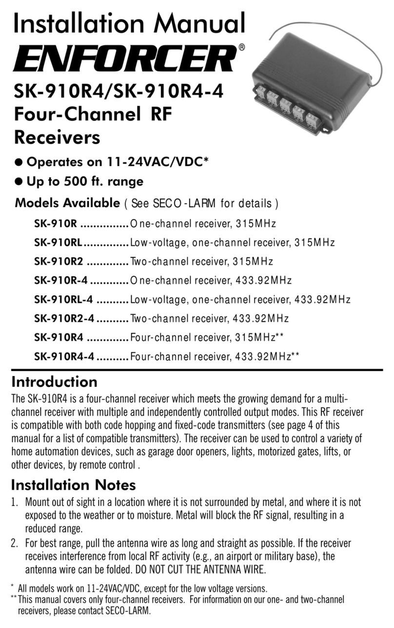 SECO-LARM ENFORCED SK-910R installation manual