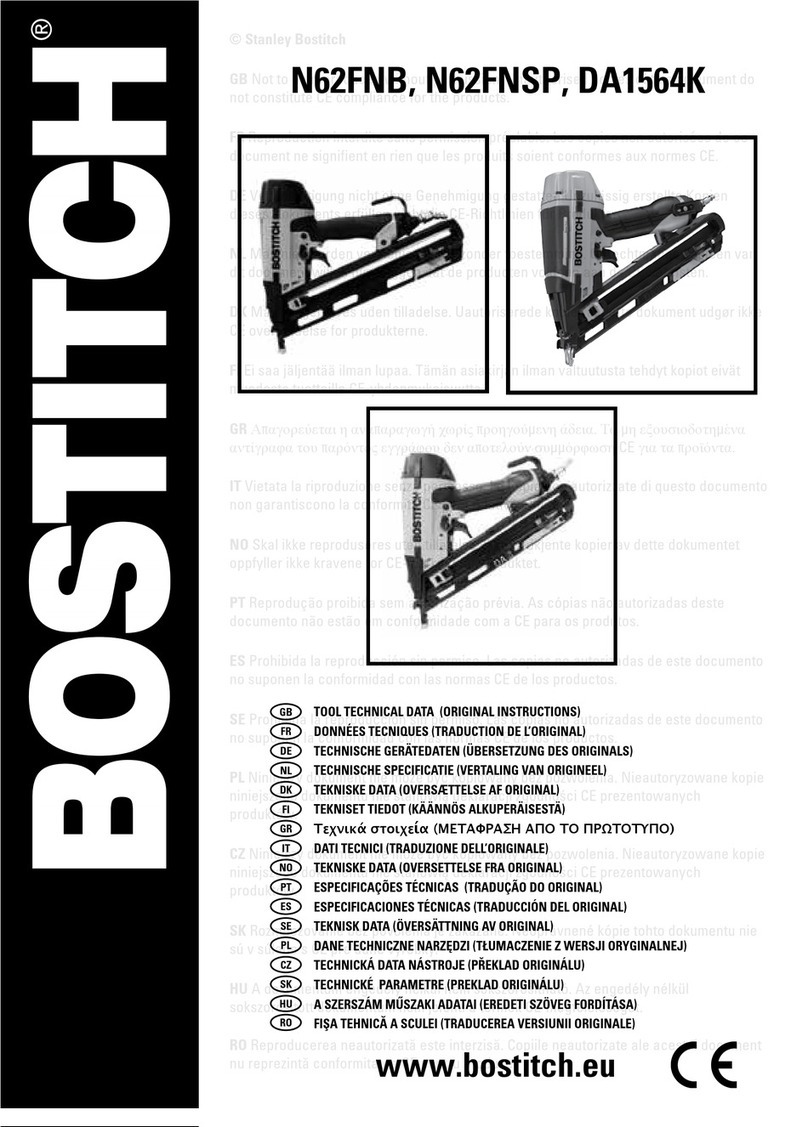 Bostitch N62FNB User manual