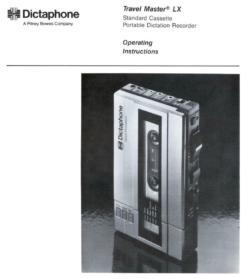 Dictaphone traver master lx operating instructions