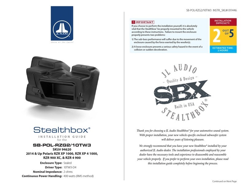 JL Audio Stealthbox SB-POL-RZG2/10TW3 installation guide