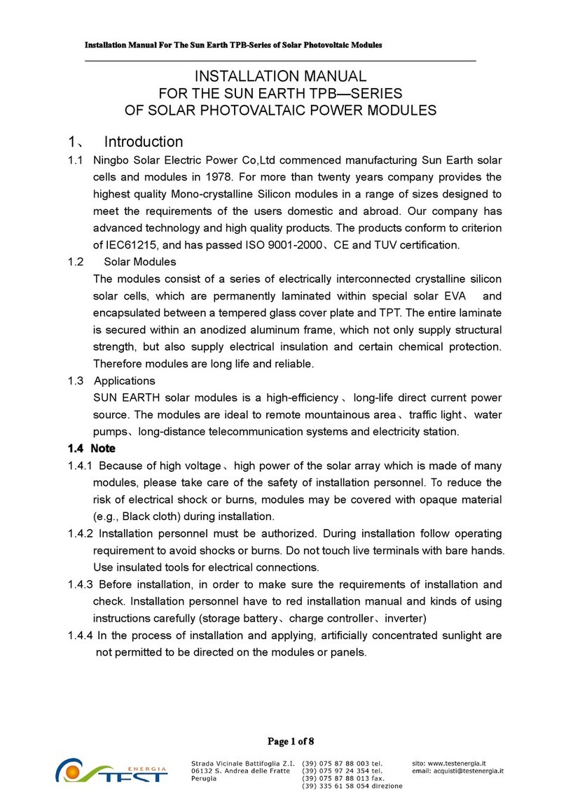 Ningbo Sun Earth TPB Series installation manual