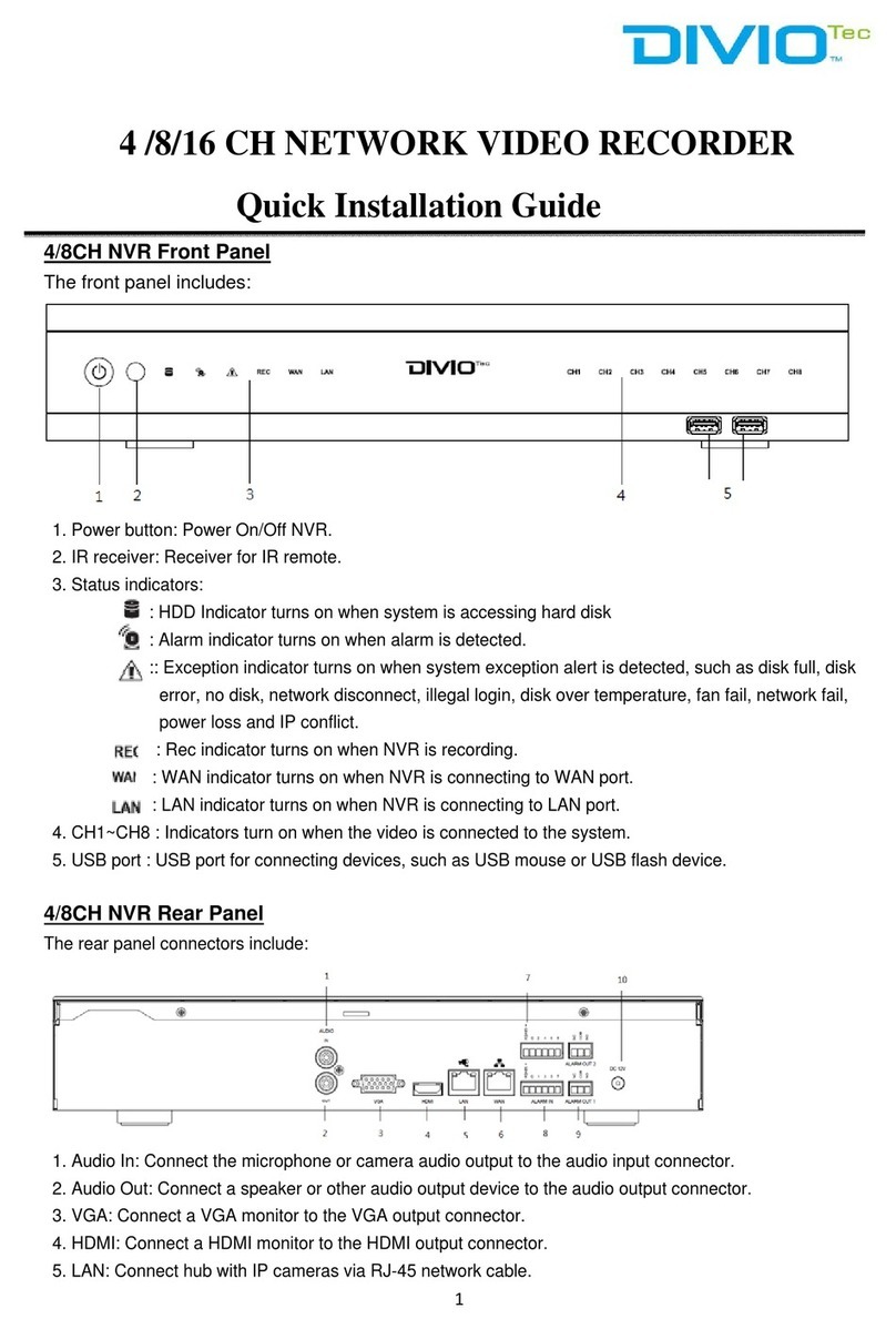 Divio 4CH NVR Quick installation guide