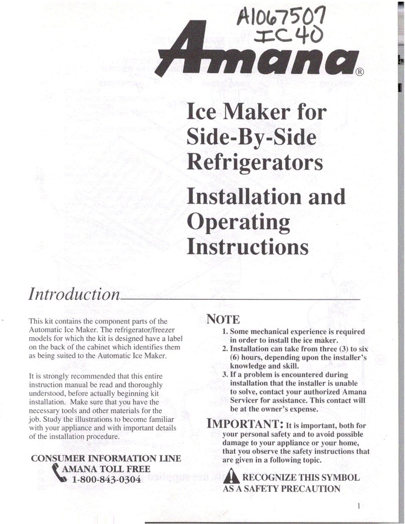 Amana A1067507 Installation and operating istructions Amana A1067507 Installation and operating istructions