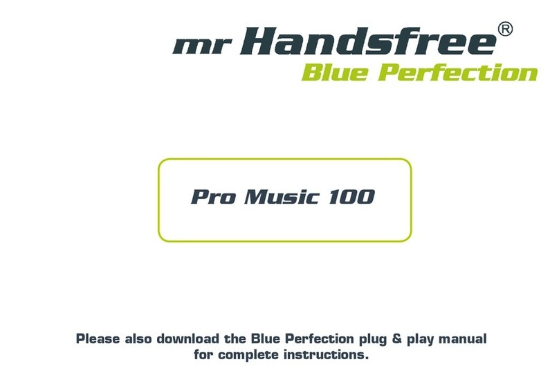 MRHANDSFREE PRO MUSIC 100 manual