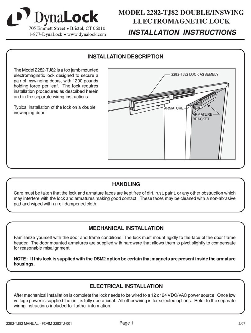 DynaLock 2282-TJ82 User manual DynaLock 2282-TJ82 User manual