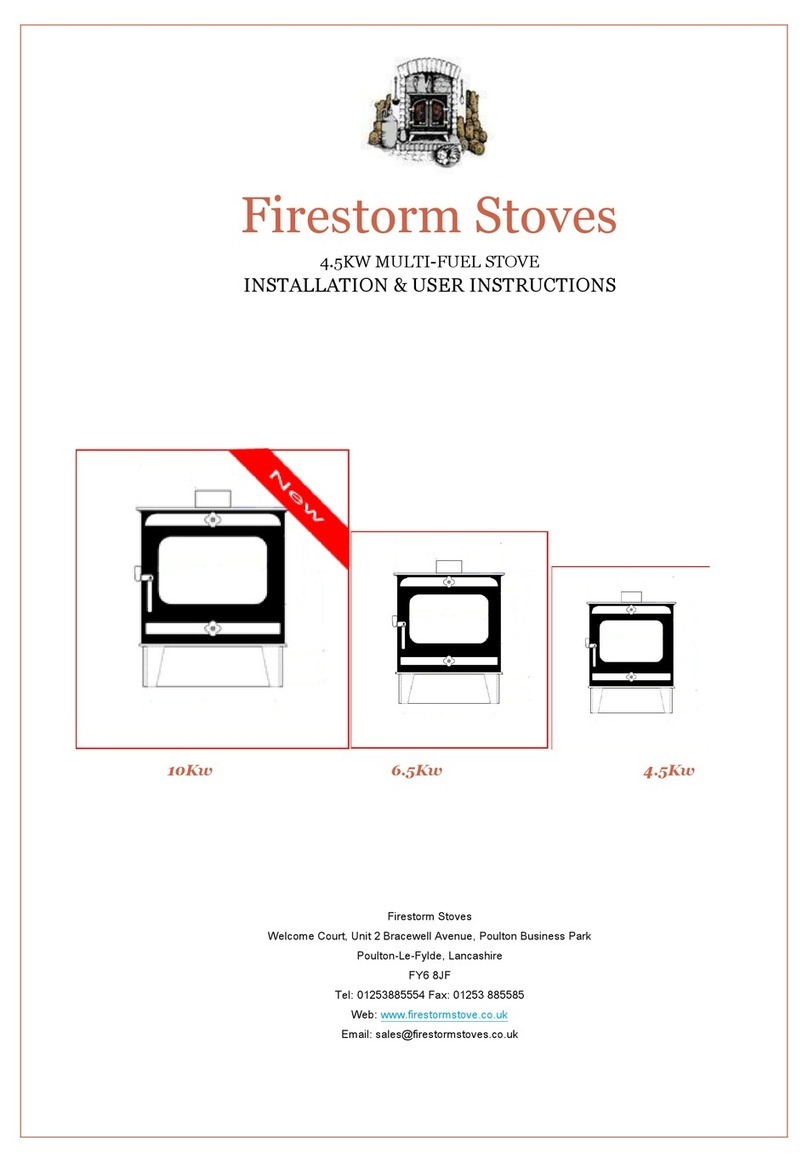Firestorm Stoves 4.5KW Installation & user's instructions