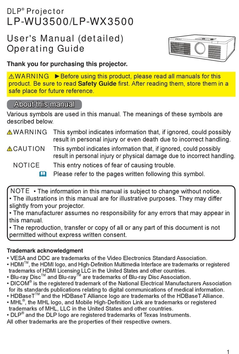 Hitachi LP-WU3500 User manual