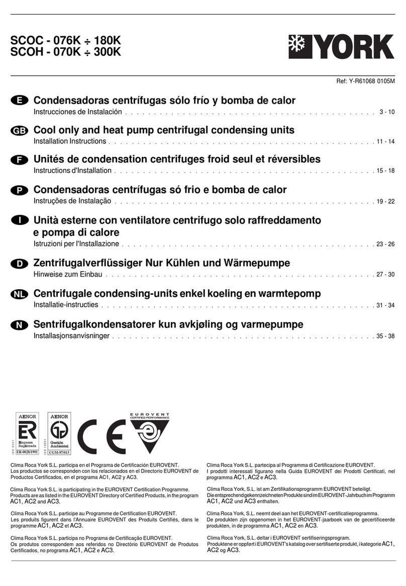 York SCOH-070K User manual