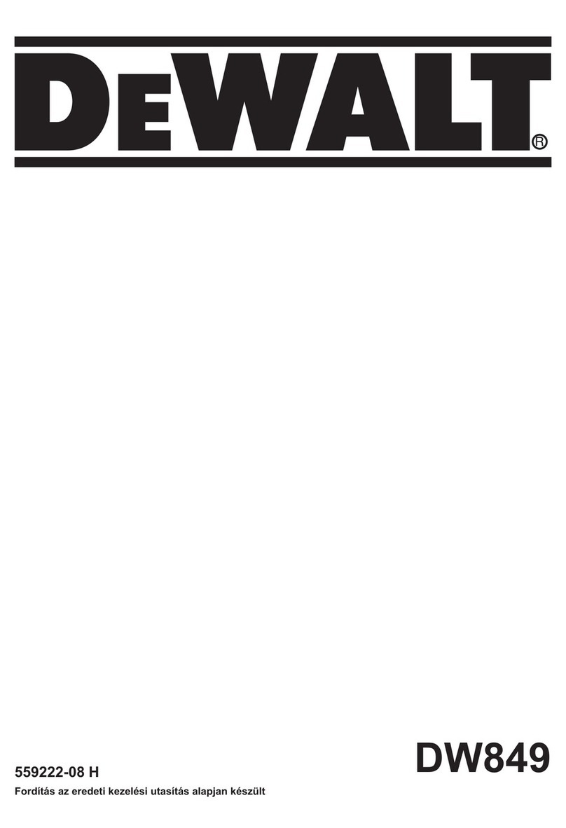 DeWalt DW849 Original instructions