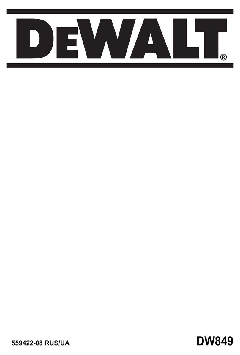 DeWalt DW849 User manual
