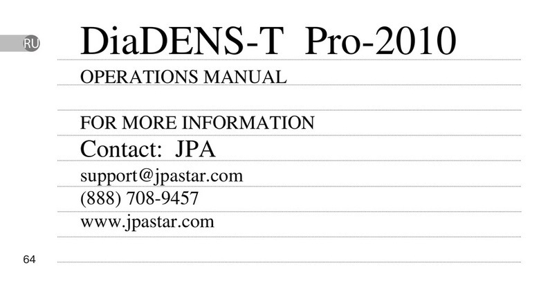 JPA DiaDENS-T Operation manual