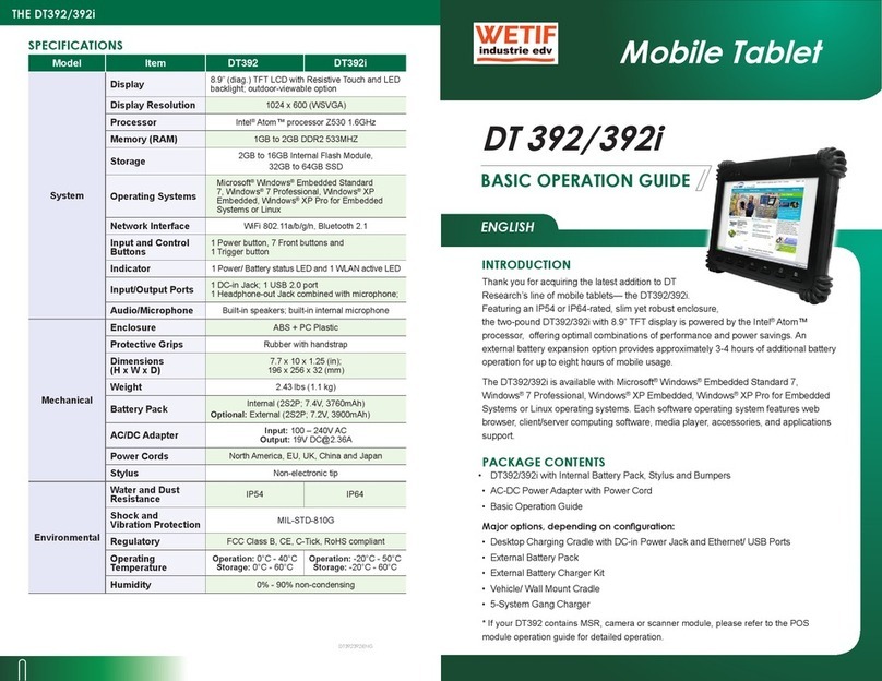 Wetif DT 392i Assembly instructions