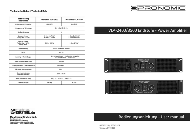 Pronomic VLA-2400 user manual
