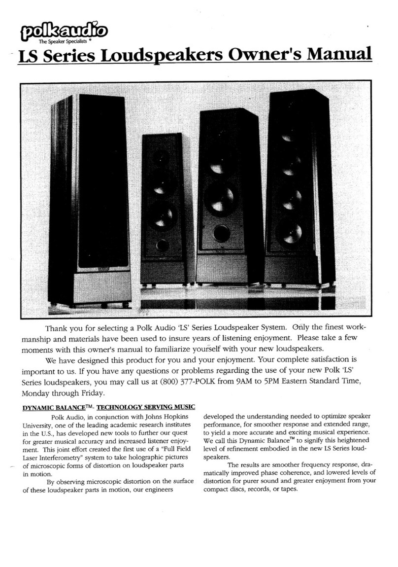Polk Audio LS SERIES owner's manual