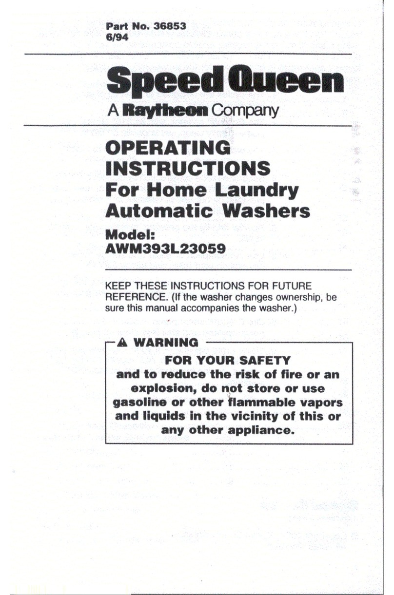Speed Queen AWM393L23059 User manual