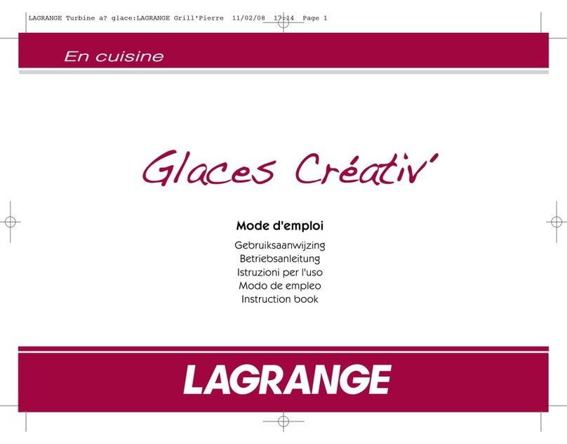 Lagrange GLACES CREATIV Instruction book