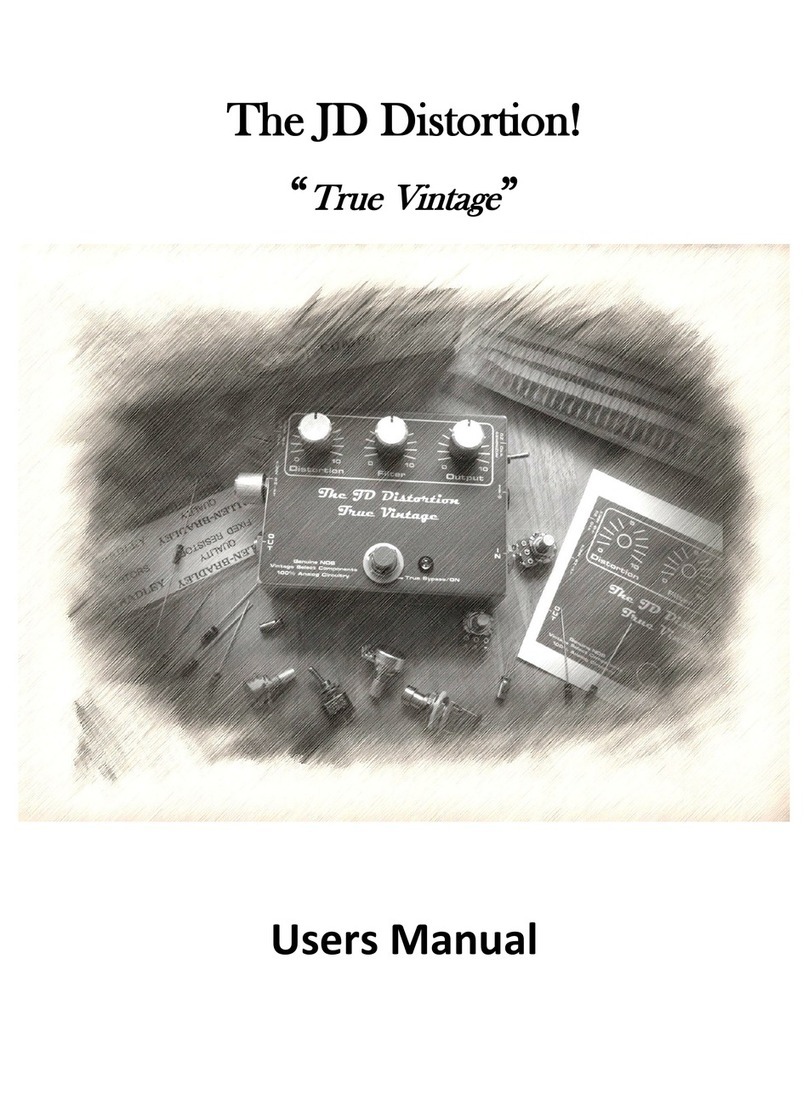 JD Distortion True Vintage User manual