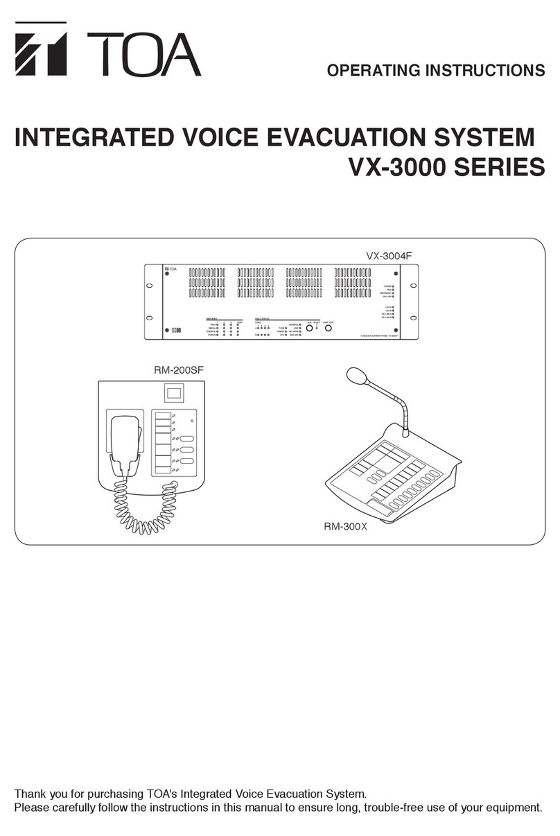 Toa VX-3000 SERIES operating instructions