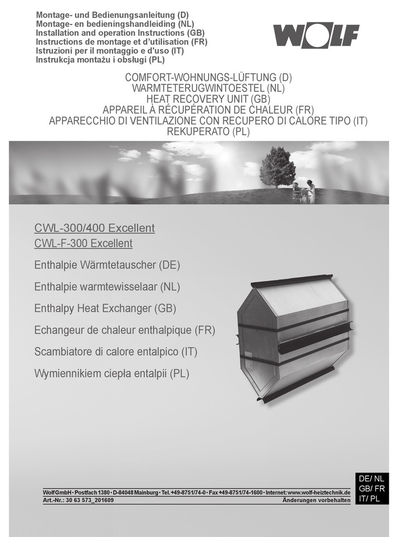 Wolf CWL-400 Excellent Installation and operation instructions