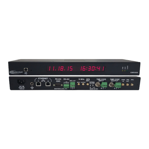 Masterclock GMR1000 user manual Masterclock GMR1000 user manual