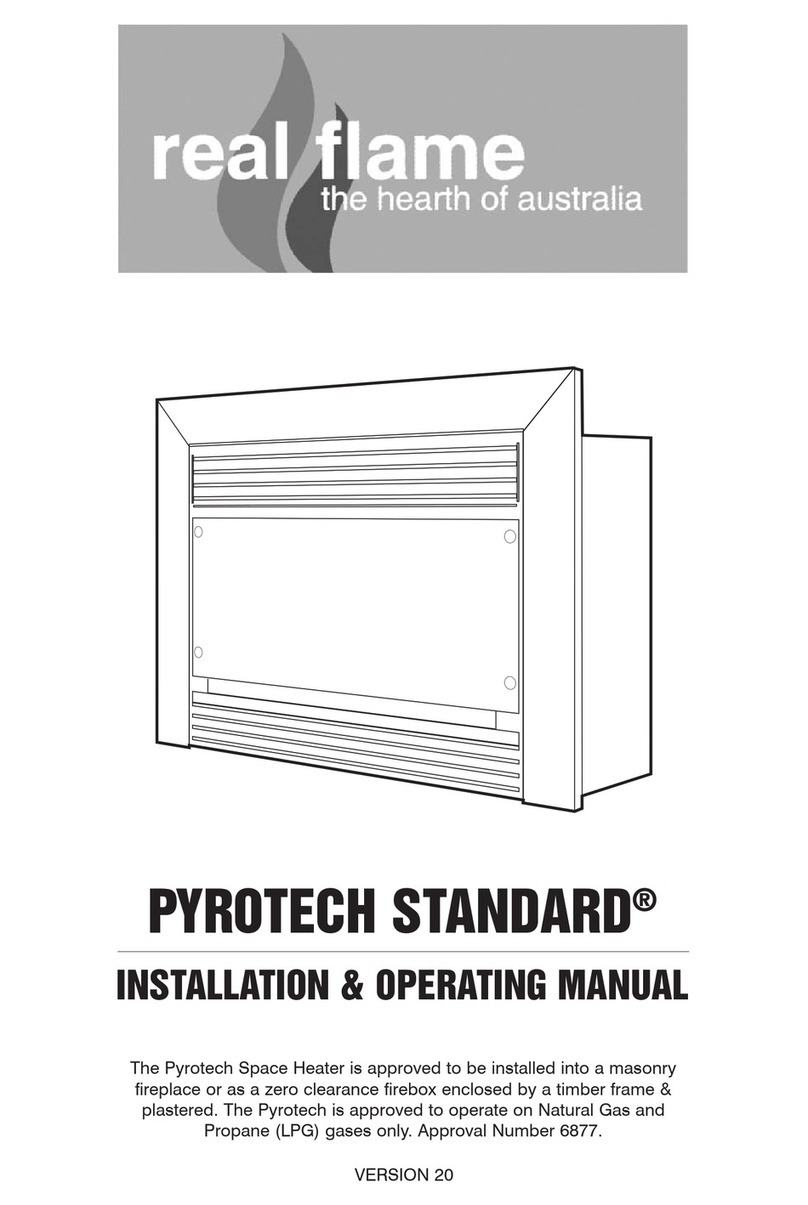 RealFlame PYROTECH SPACE HEATER Installation instructions