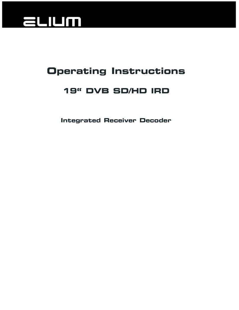 Elium IRD 1080 operating instructions