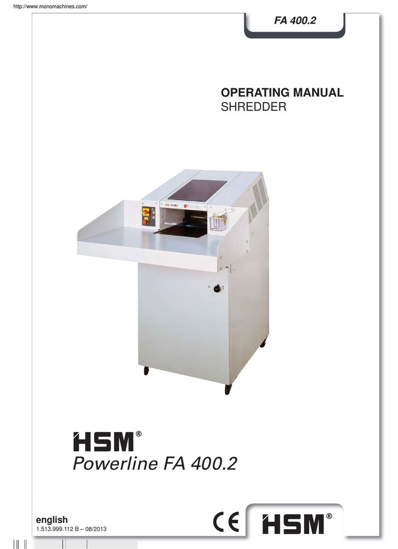 HSM Powerline FA 400.2 operating instructions