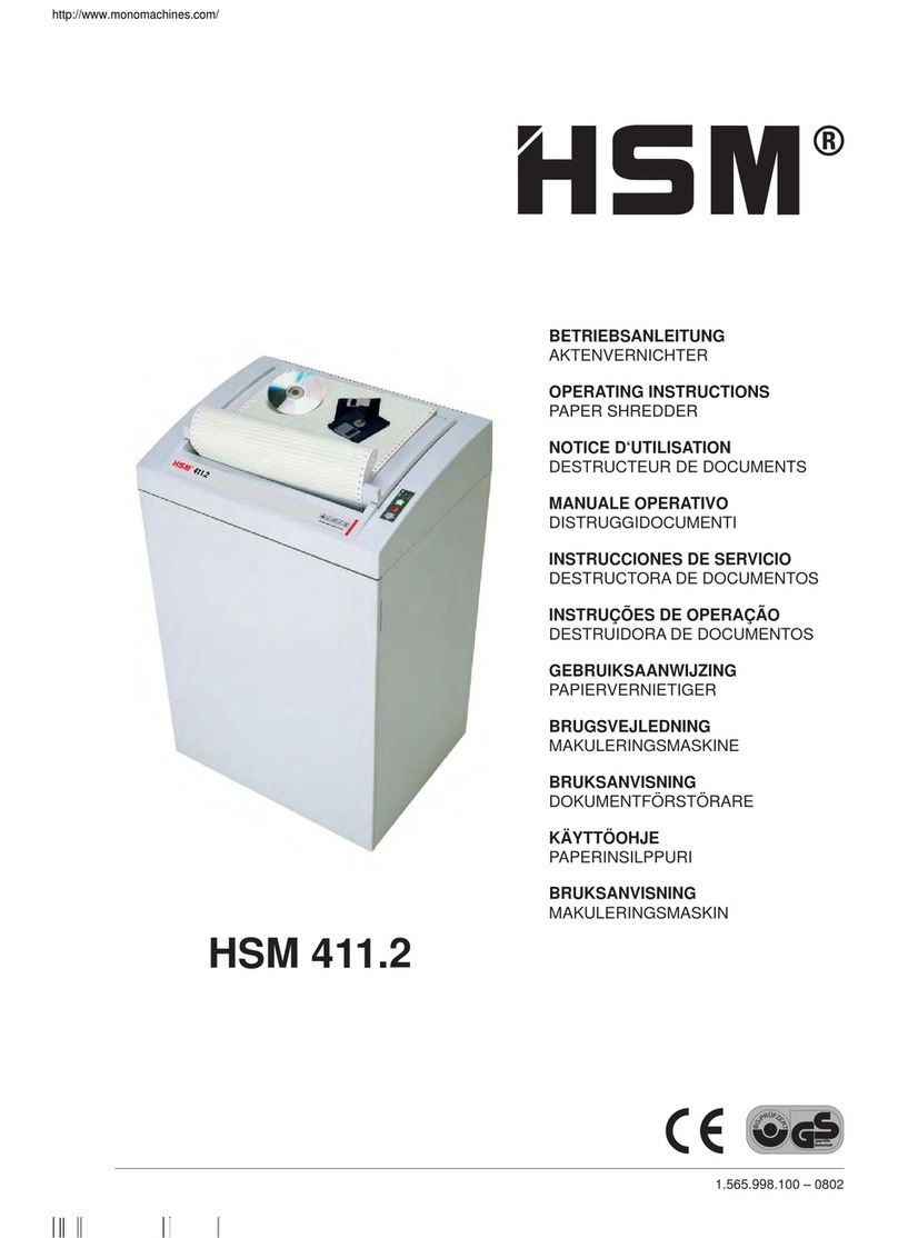 HSM HSM 411.2 operating instructions