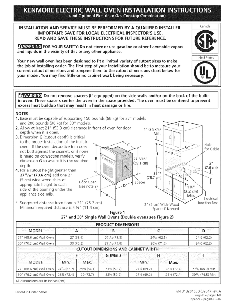 Kenmore L0909507 Installation instruction