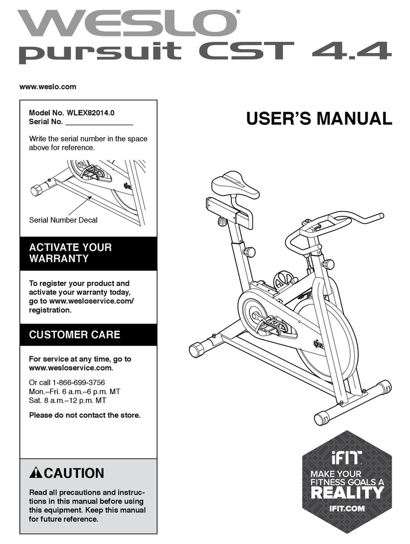 Weslo pursuit sct 4.4 user manual