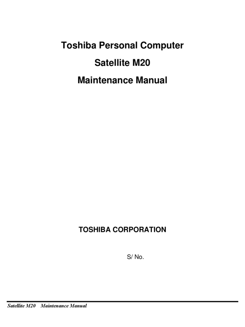 Toshiba Satellite M20 User manual